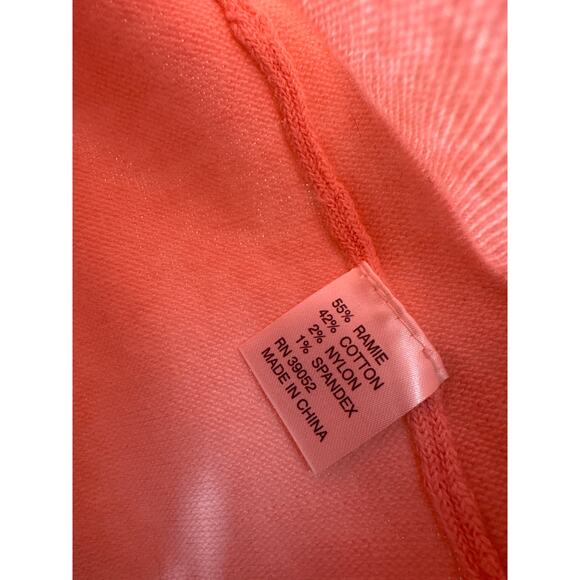 Rock Steady NYC Brand Women’s Pink Button Down Sweater Skull Patch Size Medium - Picture 5 of 6